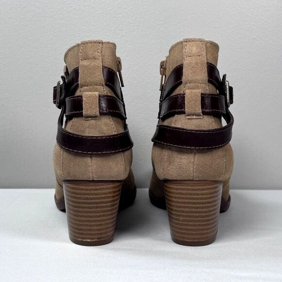 White Mountain Suede Leather Ankle Booties Women's Size 8.5 - Picture 8 of 9
